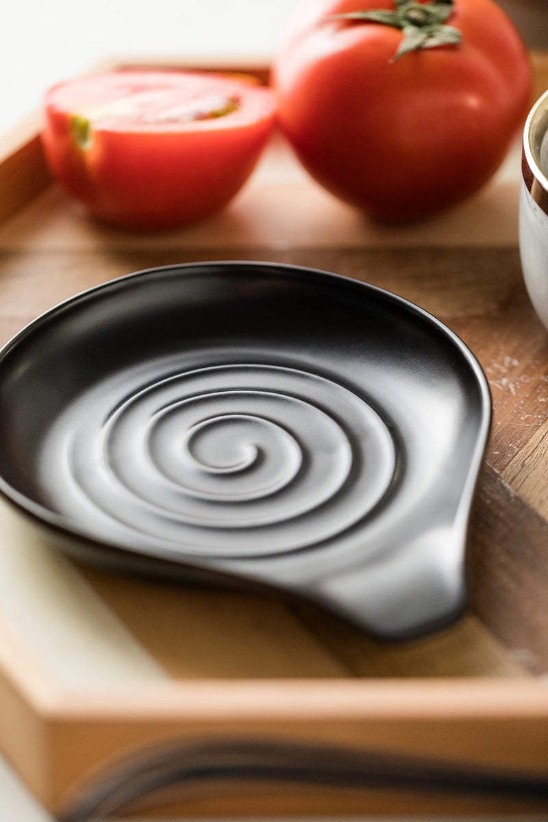 LAUCHUH Spoon Rest for Stove Top Cooking Spoon Holder for Kitchen Countertop Large Holder for Spatula  Spoons or Tong  Halloween Decor  Mother's Day Gifts  Black - Image 5